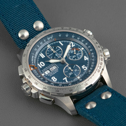 Hamilton Khaki Aviation X-Wind Auto Chrono Blue Dial 45mm