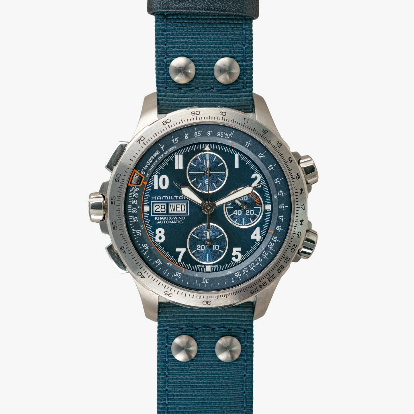 Hamilton Khaki Aviation X-Wind Auto Chrono Blue Dial 45mm