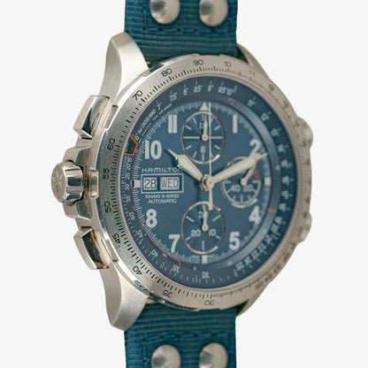 Hamilton Khaki Aviation X-Wind Auto Chrono Blue Dial 45mm