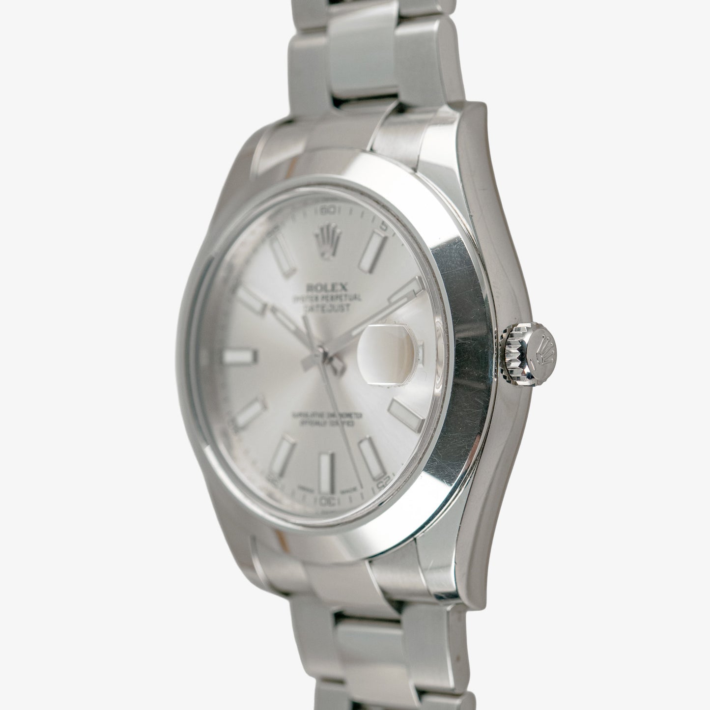 Rolex Datejust II 116300 Smooth Bezel Silver Dial 41mm
