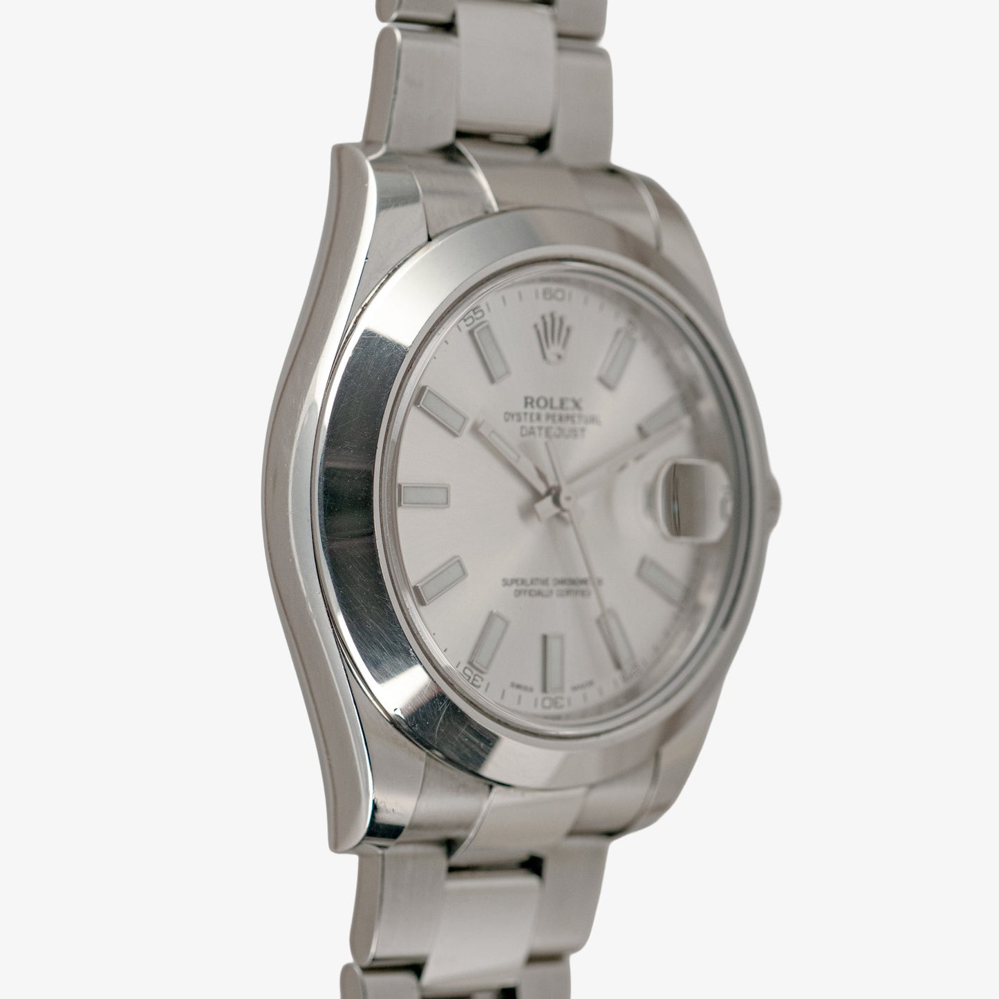 Rolex Datejust II 116300 Smooth Bezel Silver Dial 41mm