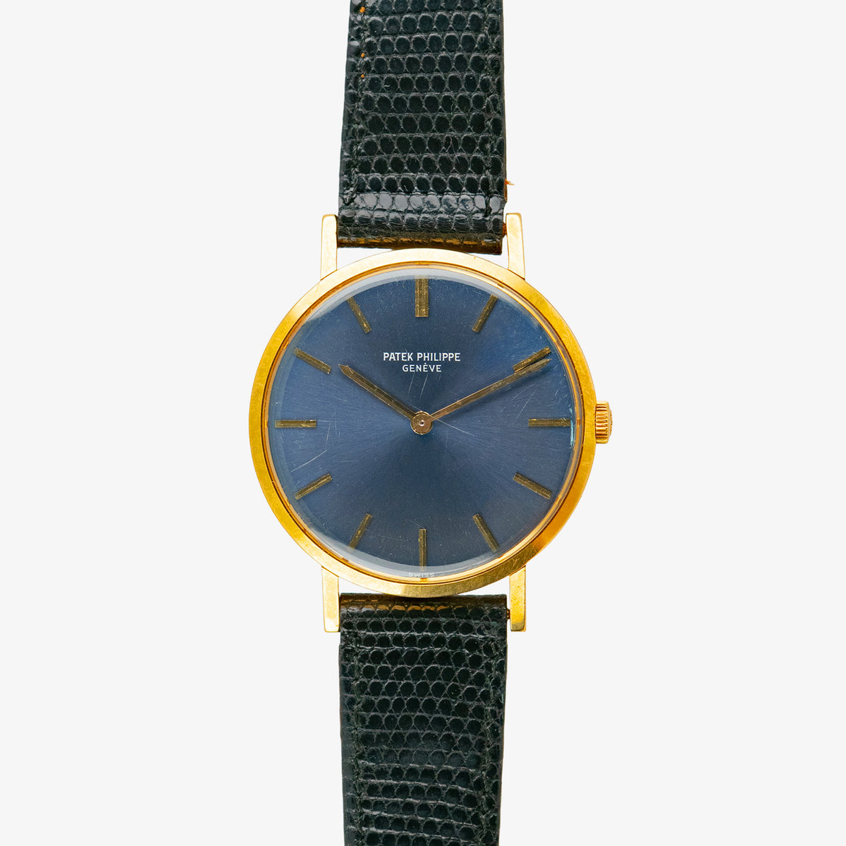Patek Philippe Calatrava 3537 Yellow Gold Blue Dial 33mm