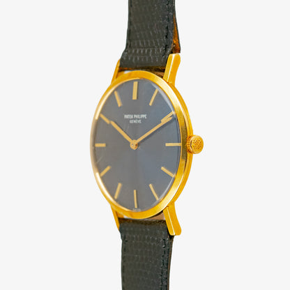 Patek Philippe Calatrava 3537 Yellow Gold Blue Dial 33mm