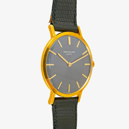 Patek Philippe Calatrava 3537 Yellow Gold Blue Dial 33mm