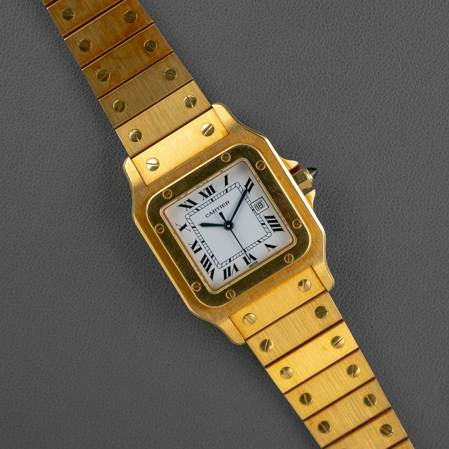 Cartier Santos Carré 2960 Or Massif Yellow Gold 29mm
