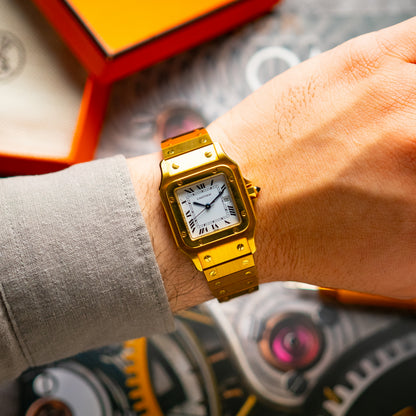 Cartier Santos Carré 2960 Or Massif Yellow Gold 29mm