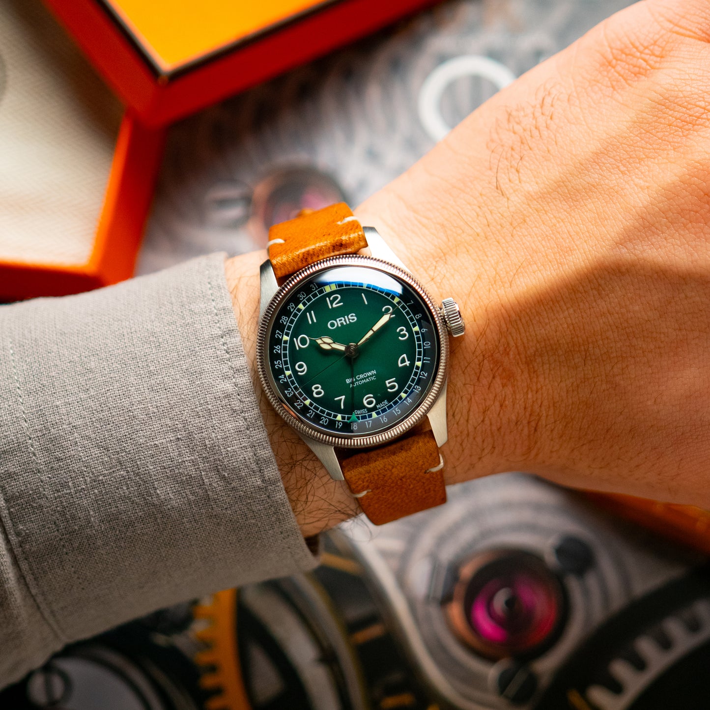Oris Big Crown x Cervo Volante Pointer Date Green Dial 38mm