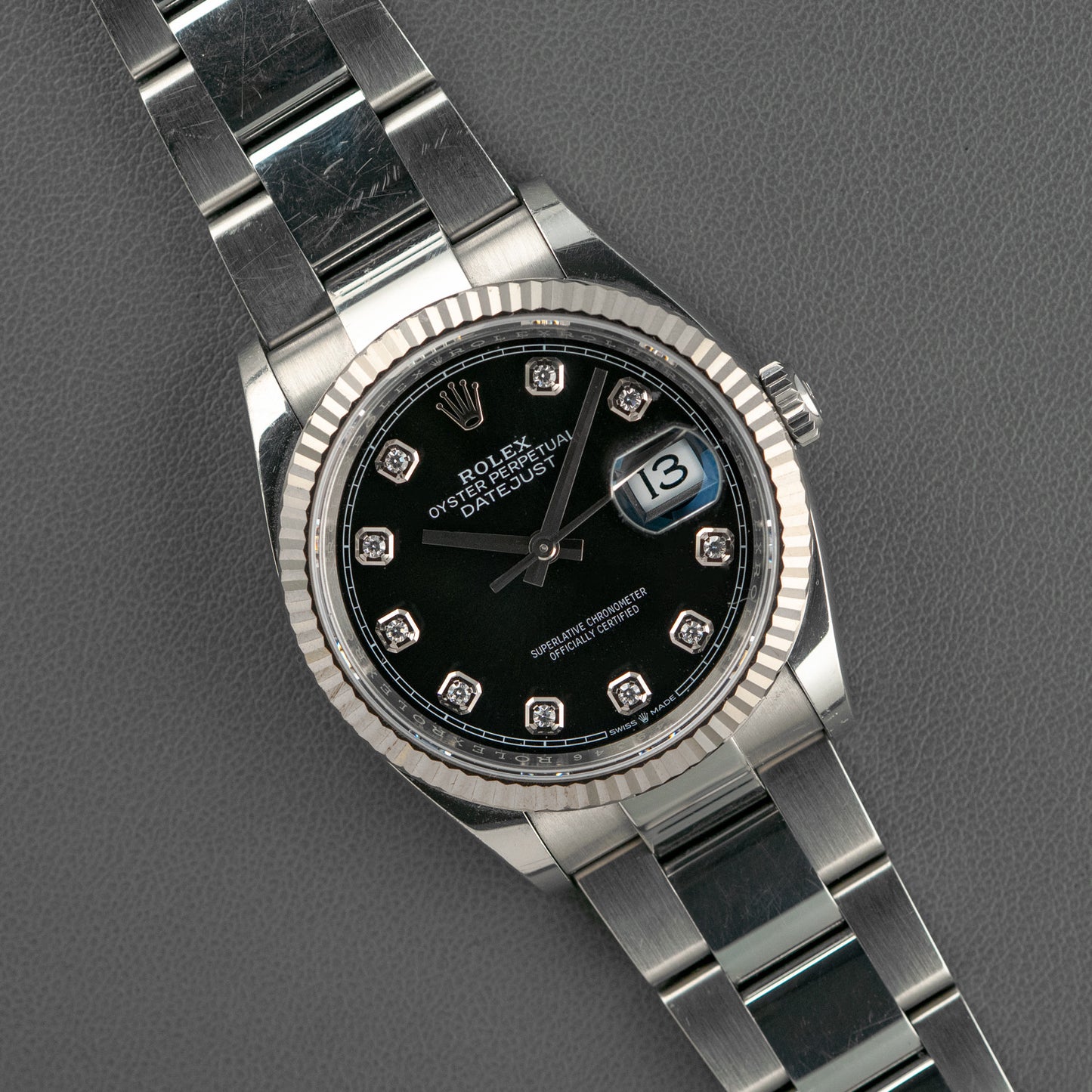 Rolex Datejust 36 126234 Black Dial Diamonds 36mm