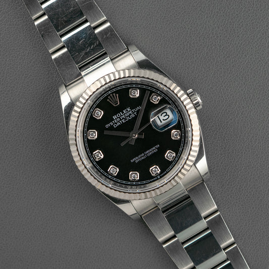 Rolex Datejust 36 126234 Black Dial Diamonds 36mm