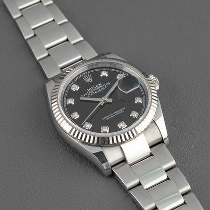 Rolex Datejust 36 126234 Black Dial Diamonds 36mm