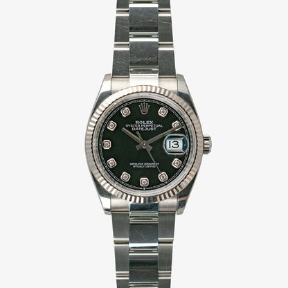 Rolex Datejust 36 126234 Black Dial Diamonds 36mm