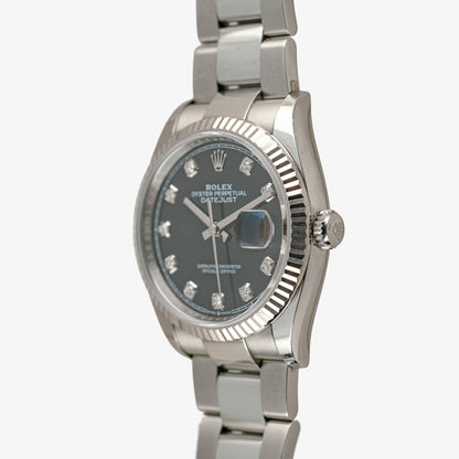 Rolex Datejust 36 126234 Black Dial Diamonds 36mm