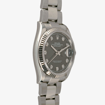 Rolex Datejust 36 126234 Black Dial Diamonds 36mm