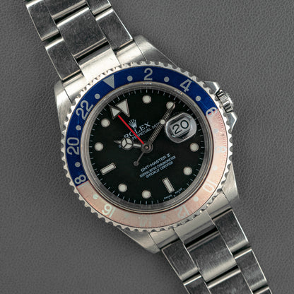 Rolex GMT-Master II 16710 Pepsi Bezel Black Dial 40mm