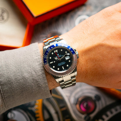 Rolex GMT-Master II 16710 Pepsi Bezel Black Dial 40mm