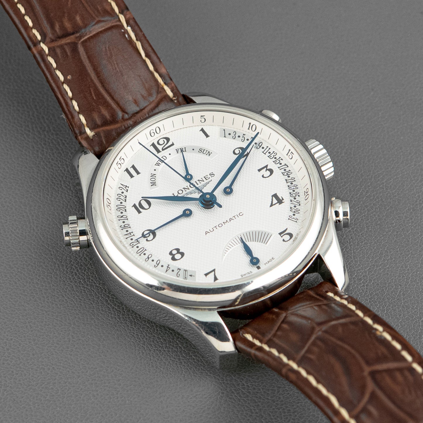 Longines Master Collection Retrograde Silver Dial 41mm