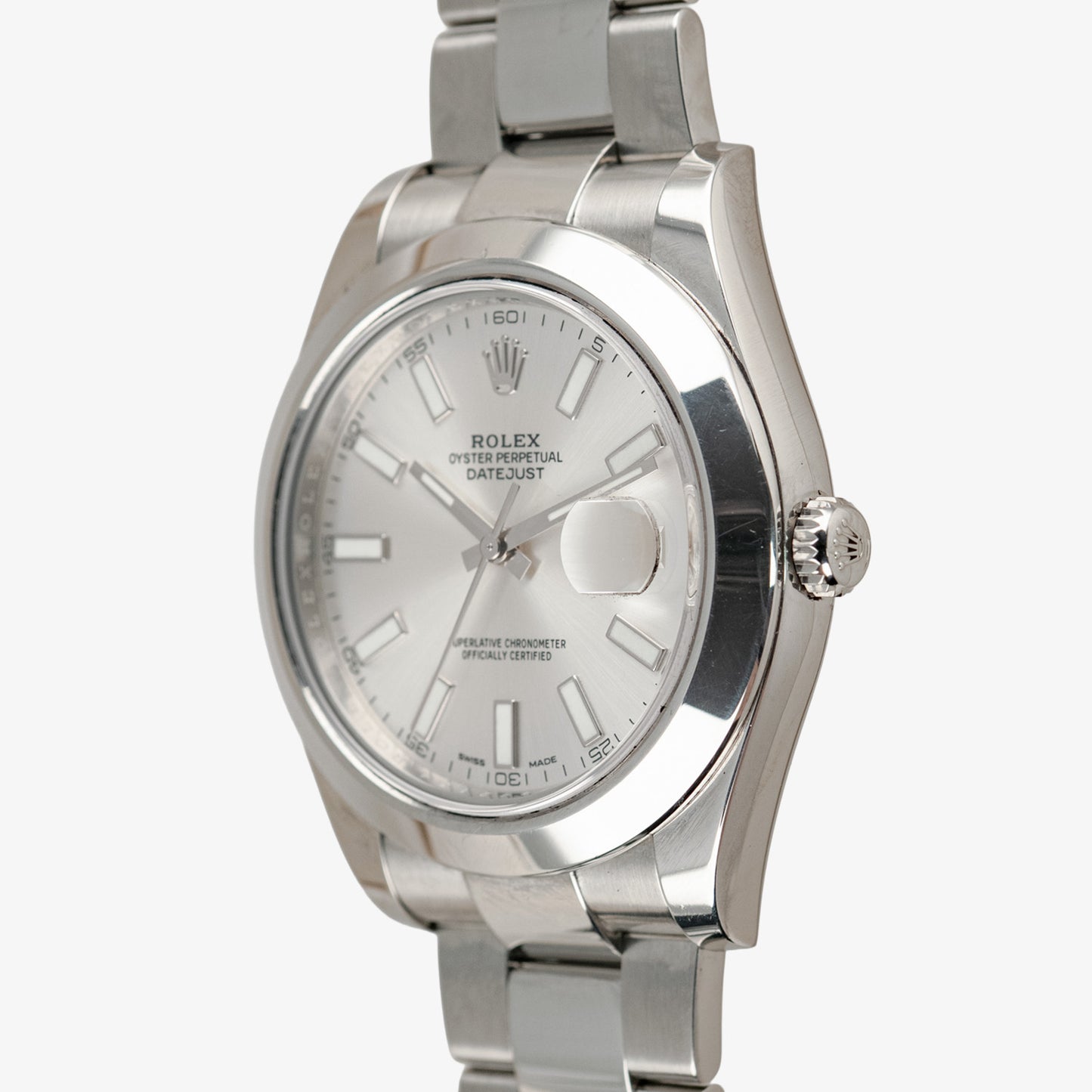 Rolex Datejust II 116300 Smooth Bezel Silver Dial 41mm