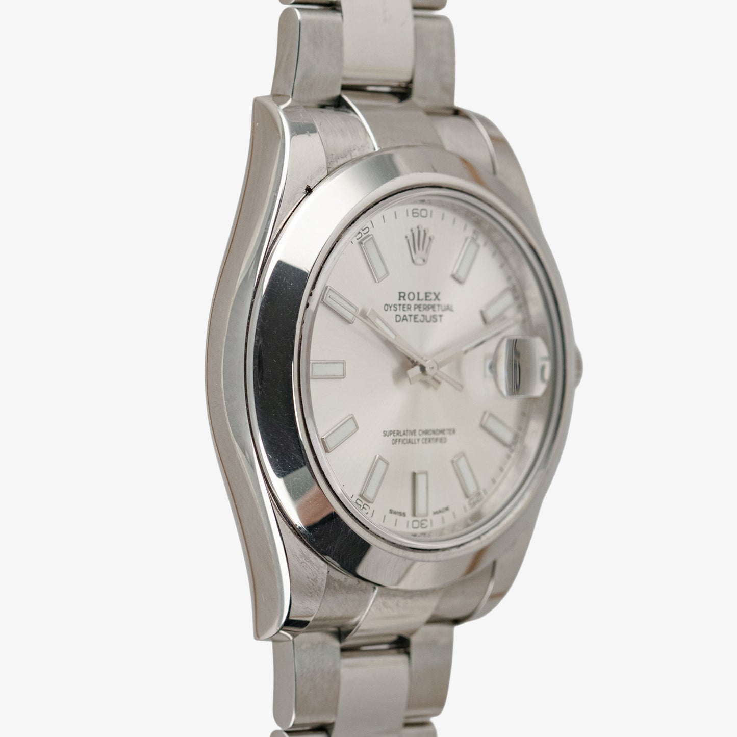 Rolex Datejust II 116300 Smooth Bezel Silver Dial 41mm
