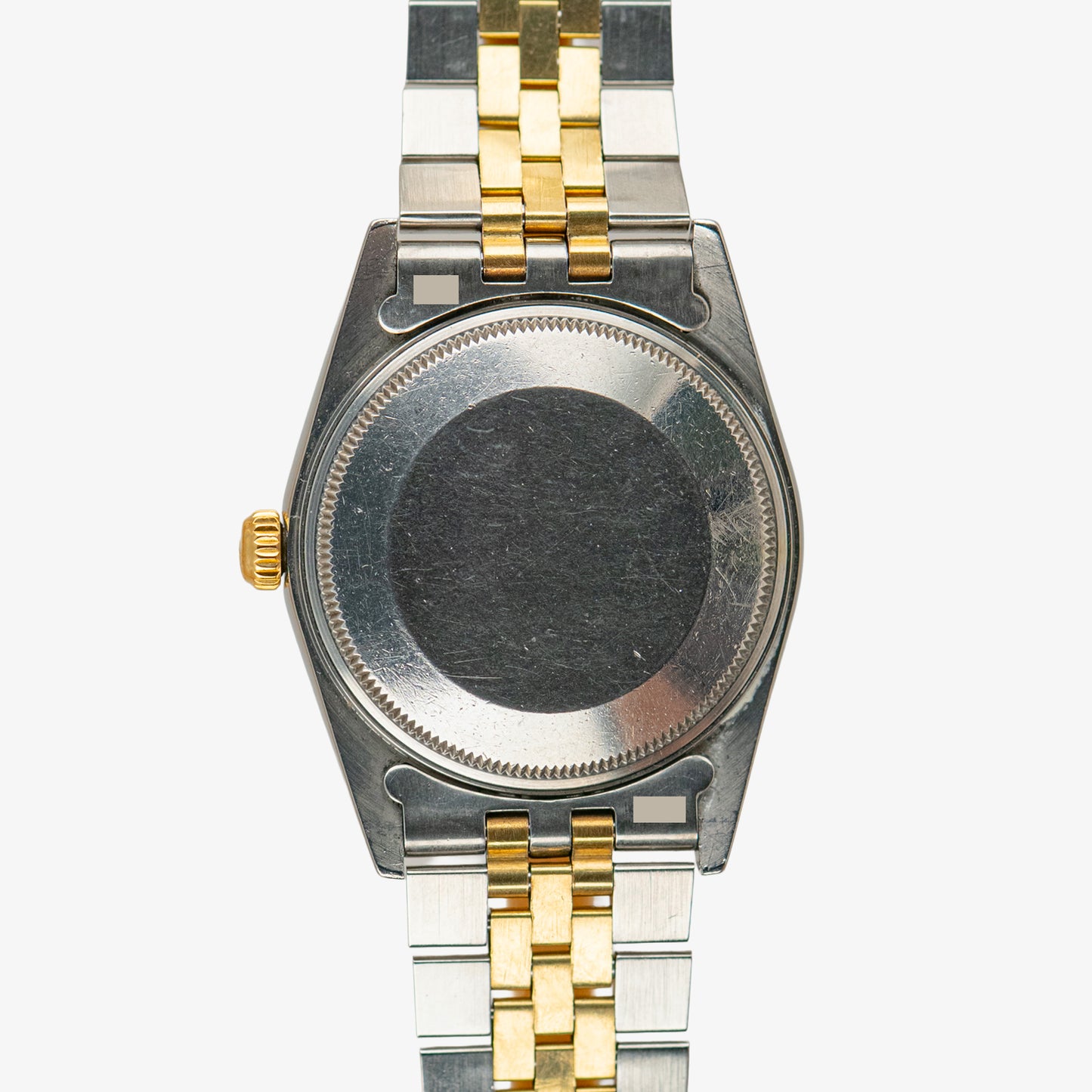 Rolex Oyster Perpetual Date 15053 Two-Tone White Roman Dial 34mm