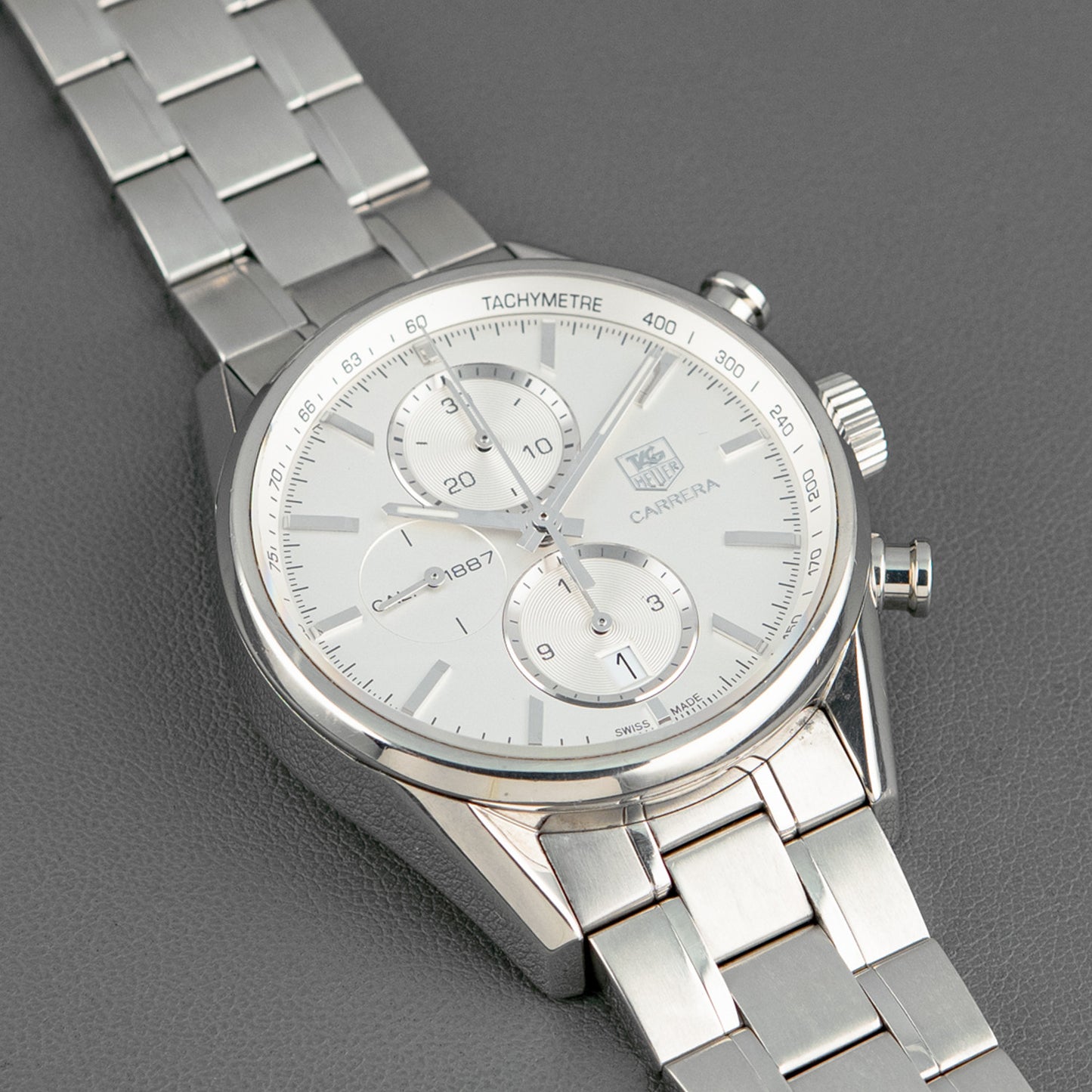 TAG Heuer Carrera Calibre 1887 Chronograph Silver Dial 41mm