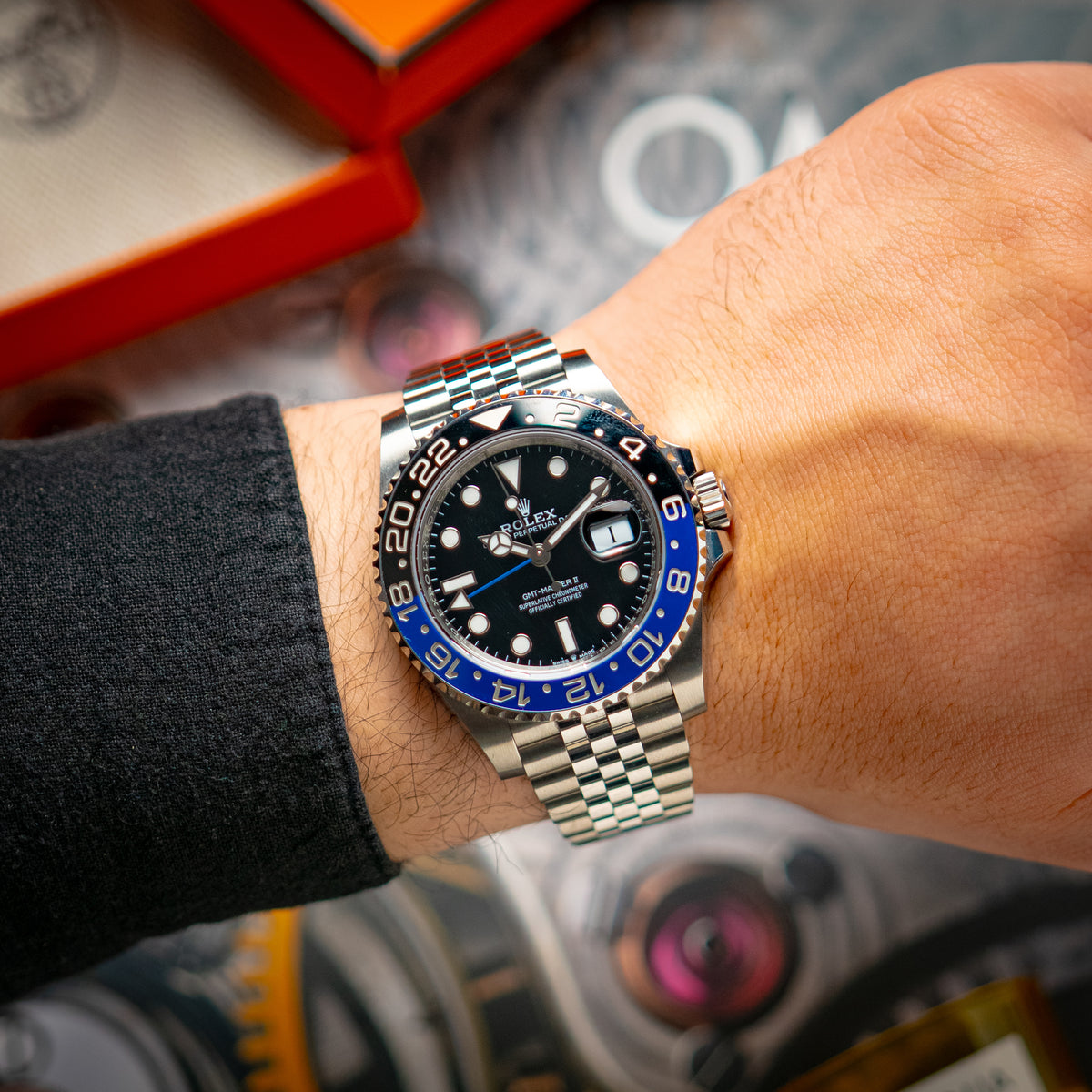Rolex GMT-Master II "Batgirl" GMT Automatic Black Dial 40mm