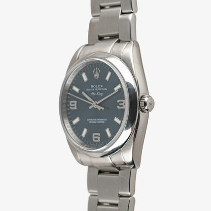 Rolex Air-King 114200 Smooth Bezel Blue Dial 34mm
