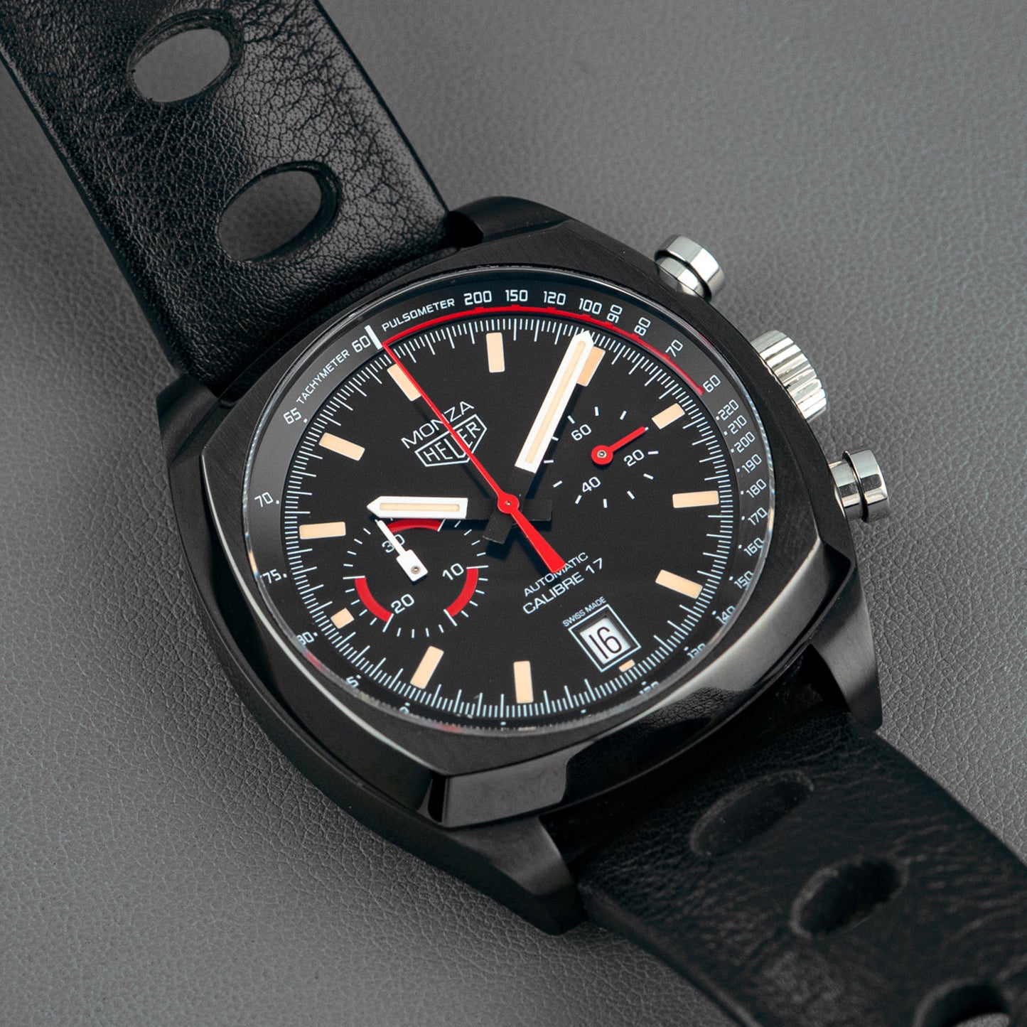 TAG Heuer Monza Calibre 17 Automatic Black Dial 42mm