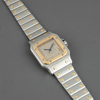 Cartier Santos Galbée Quartz Two Tone Grey Dial 29mm