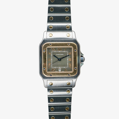 Cartier Santos Galbée Quartz Two Tone Grey Dial 29mm