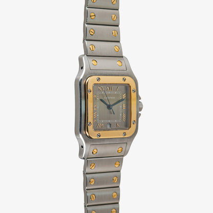 Cartier Santos Galbée Quartz Two Tone Grey Dial 29mm