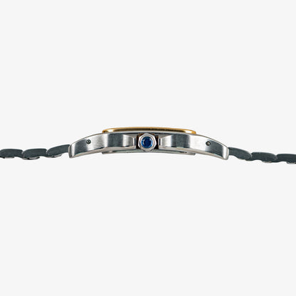 Cartier Santos Galbée Quartz Two Tone Grey Dial 29mm
