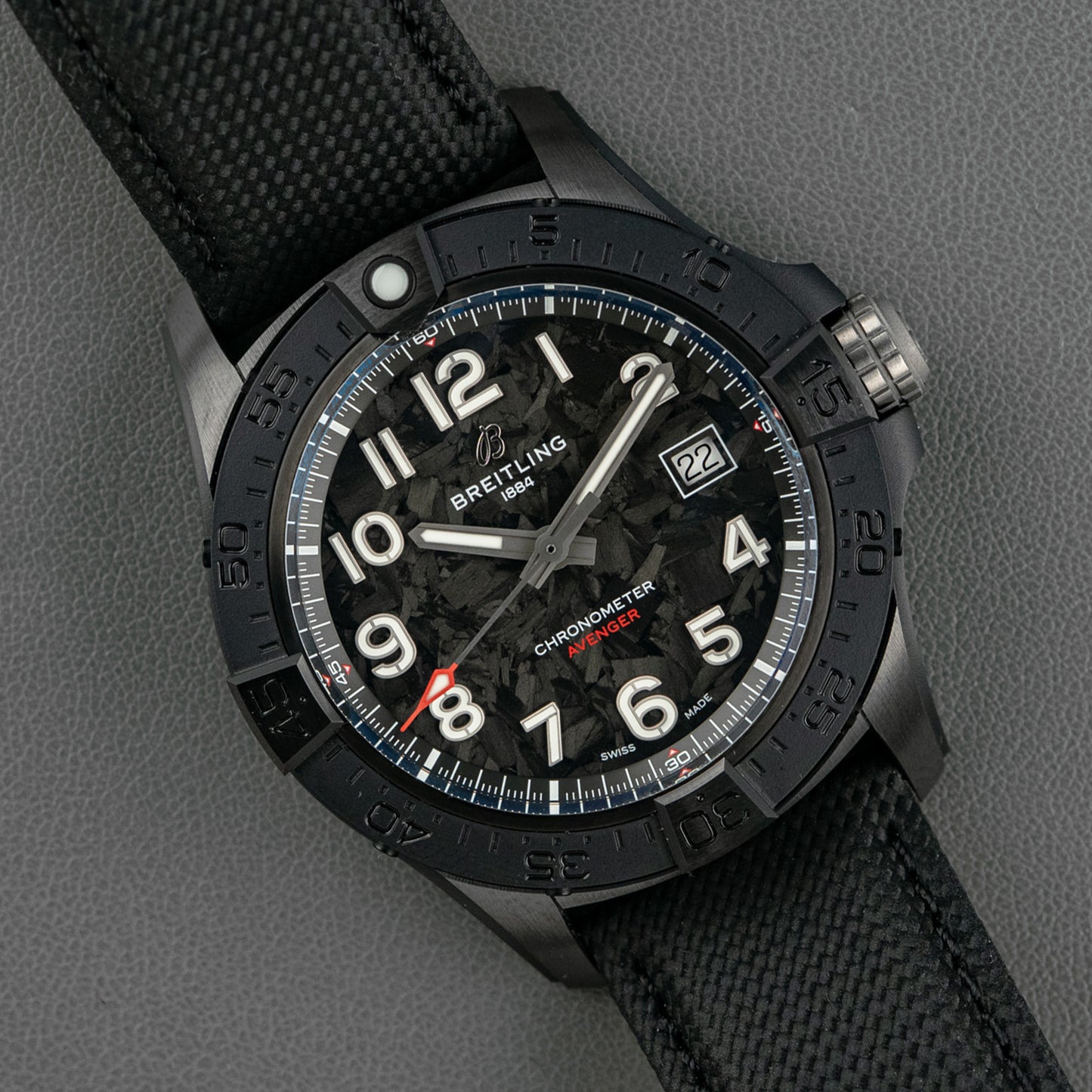 Breitling Avenger Automatic Night Mission Black Carbon Dial 42mm