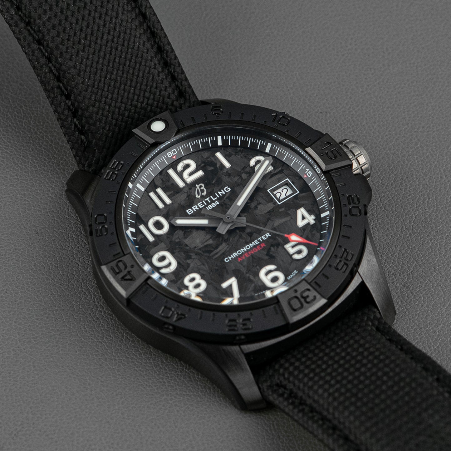 Breitling Avenger Automatic Night Mission Black Carbon Dial 42mm