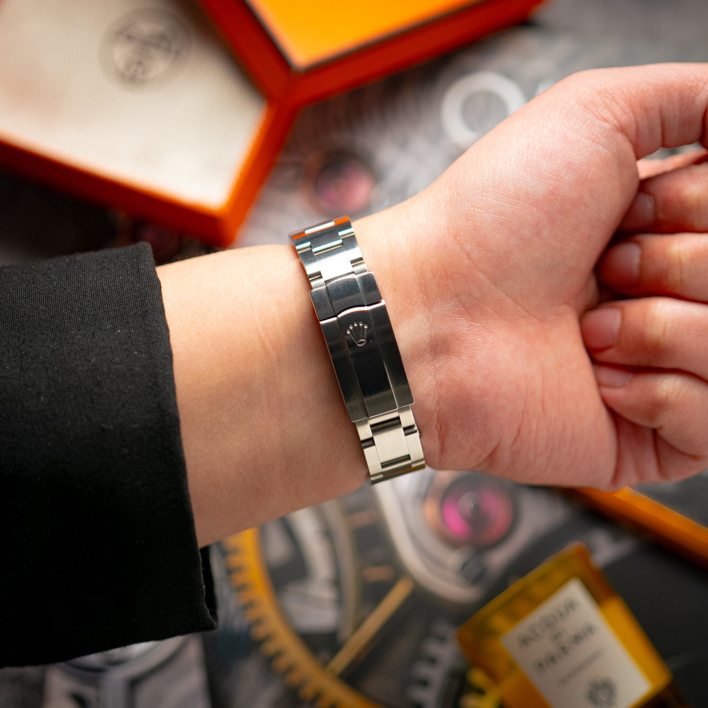 Rolex Oyster Perpetual 177200 Dark Rhodium Roman Dial 31mm