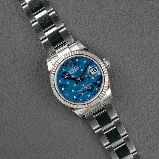 Rolex Datejust 31 278274 Blue Floral Diamond Dial 31mm
