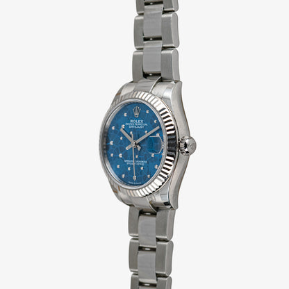 Rolex Datejust 31 278274 Blue Floral Diamond Dial 31mm