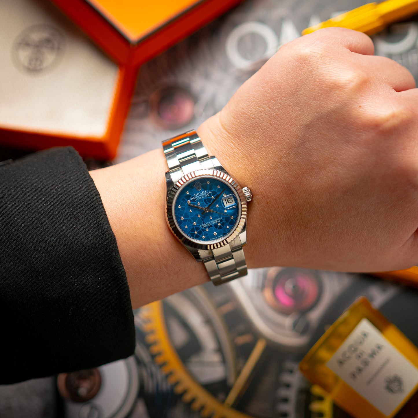 Rolex Datejust 31 278274 Blue Floral Diamond Dial 31mm