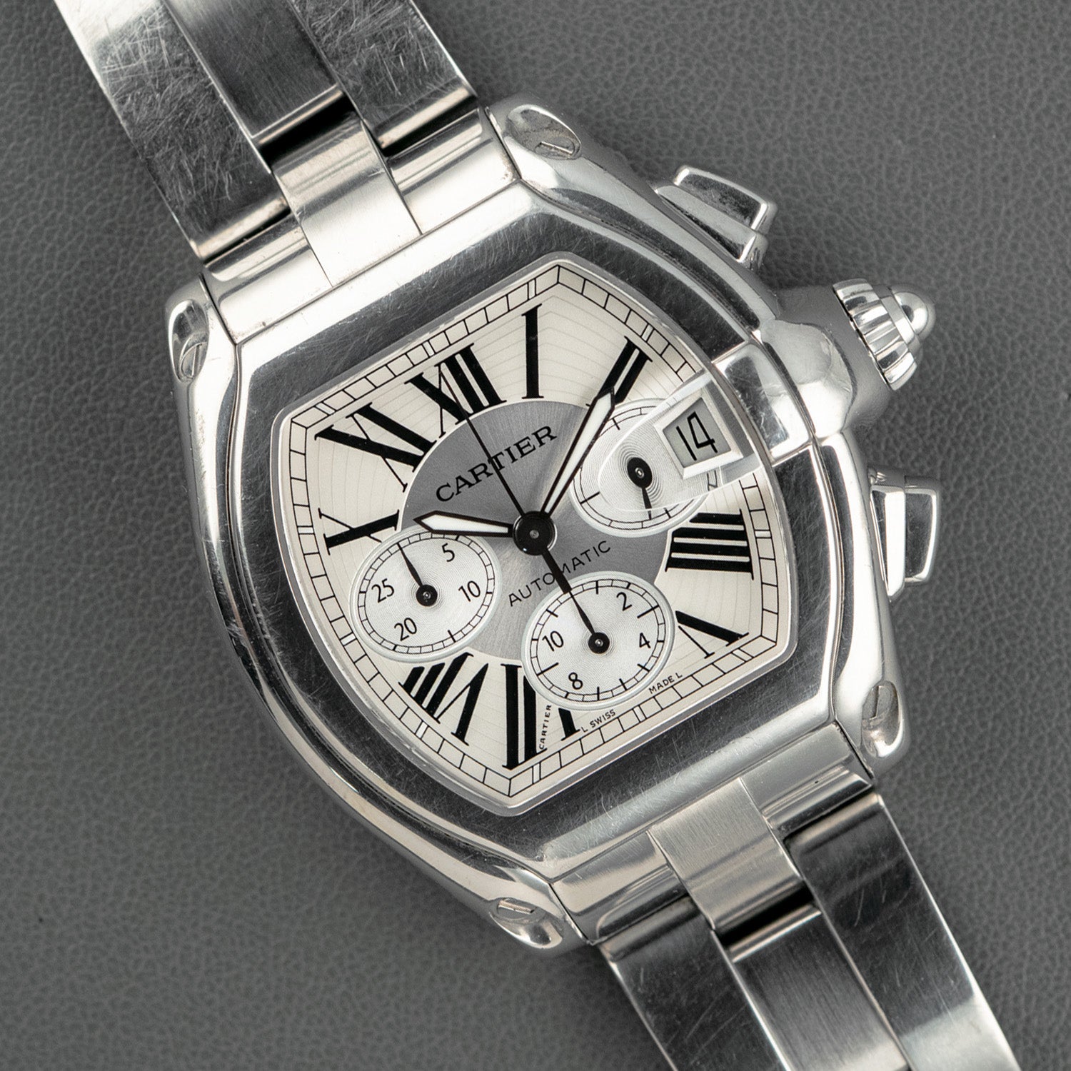 Cartier Roadster 2618 Chronograph XL Silver Dial 43mm – LOFT
