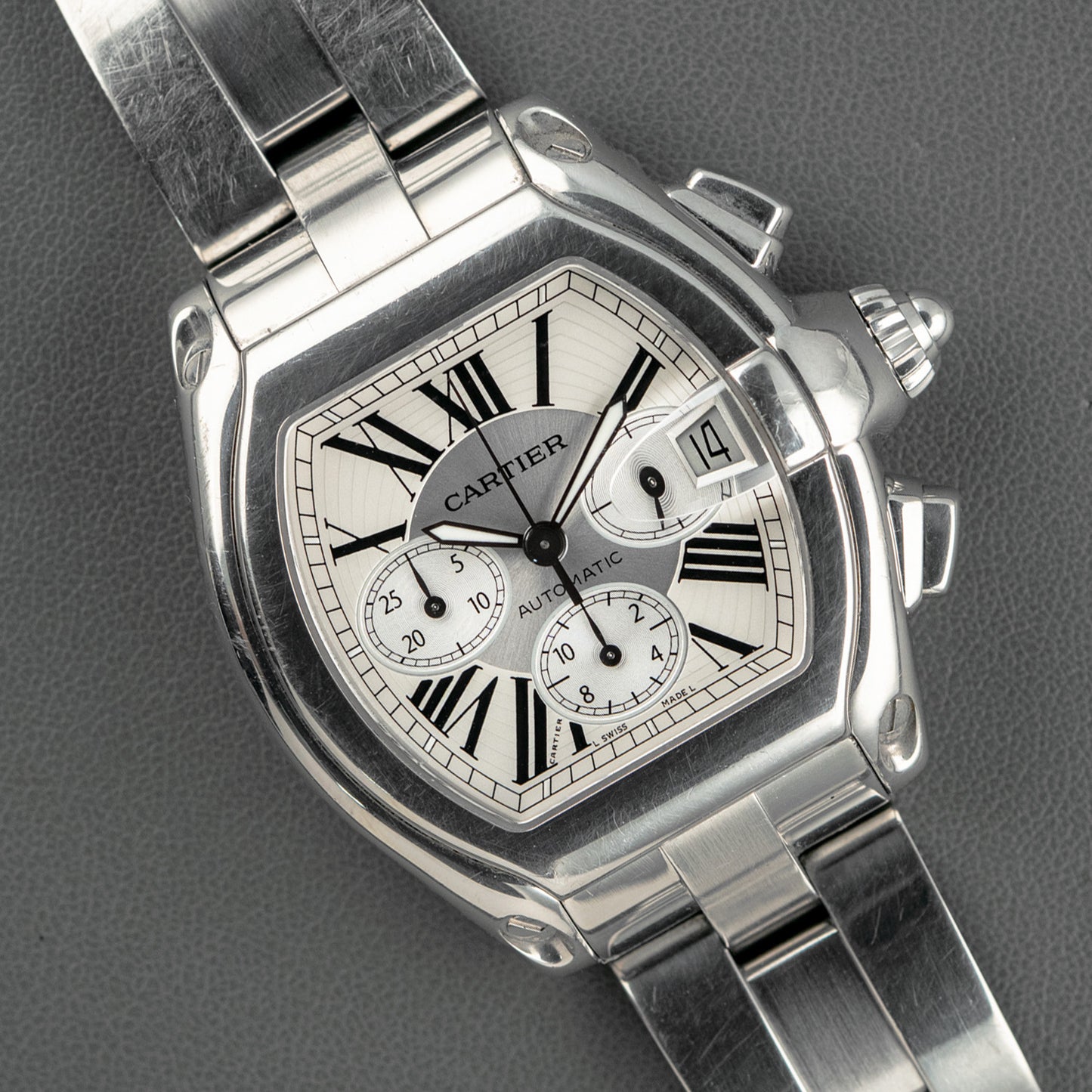 Cartier Roadster 2618 Chronograph XL Silver Dial 43mm