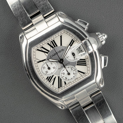 Cartier Roadster 2618 Chronograph XL Silver Dial 43mm