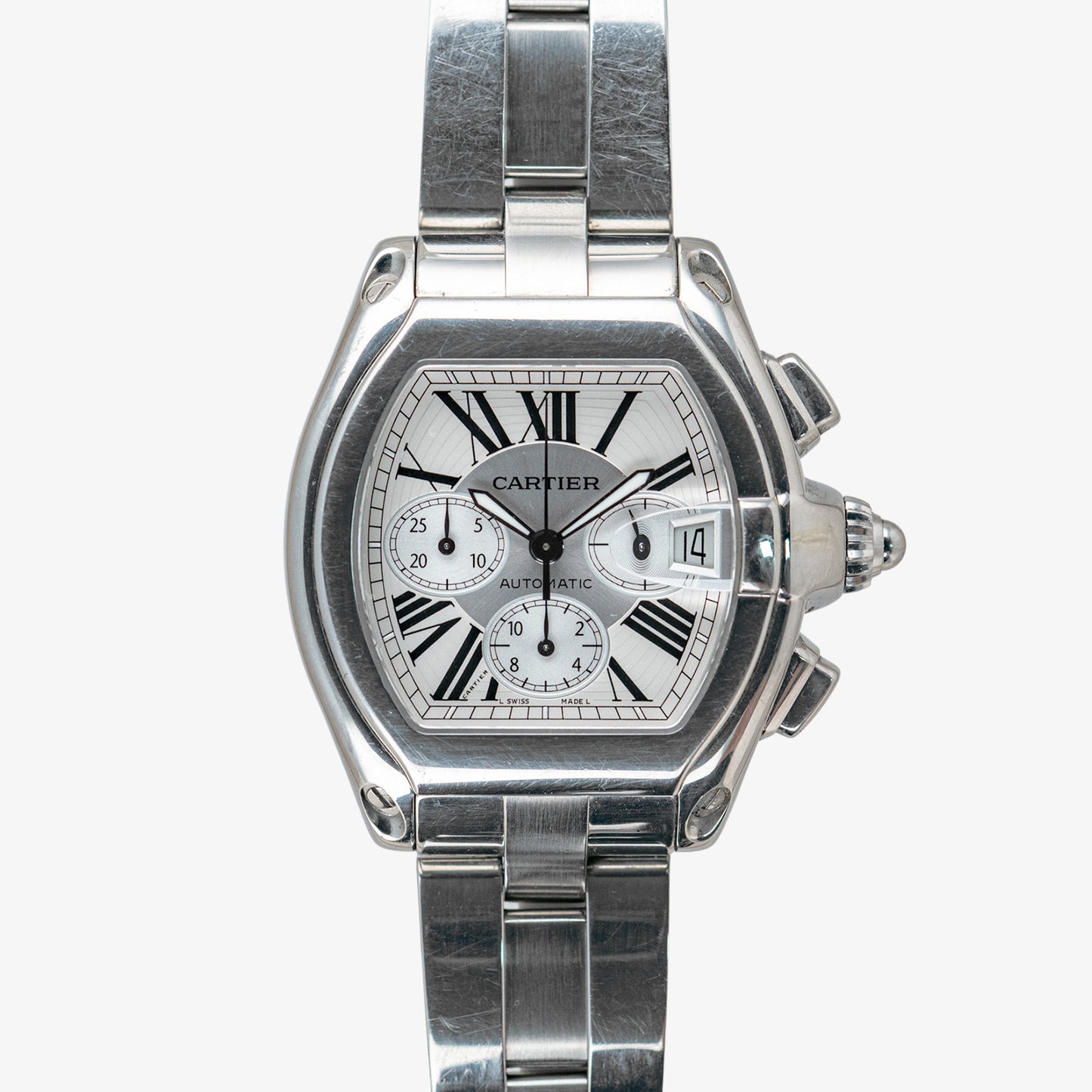 Cartier Roadster 2618 Chronograph XL Silver Dial 43mm