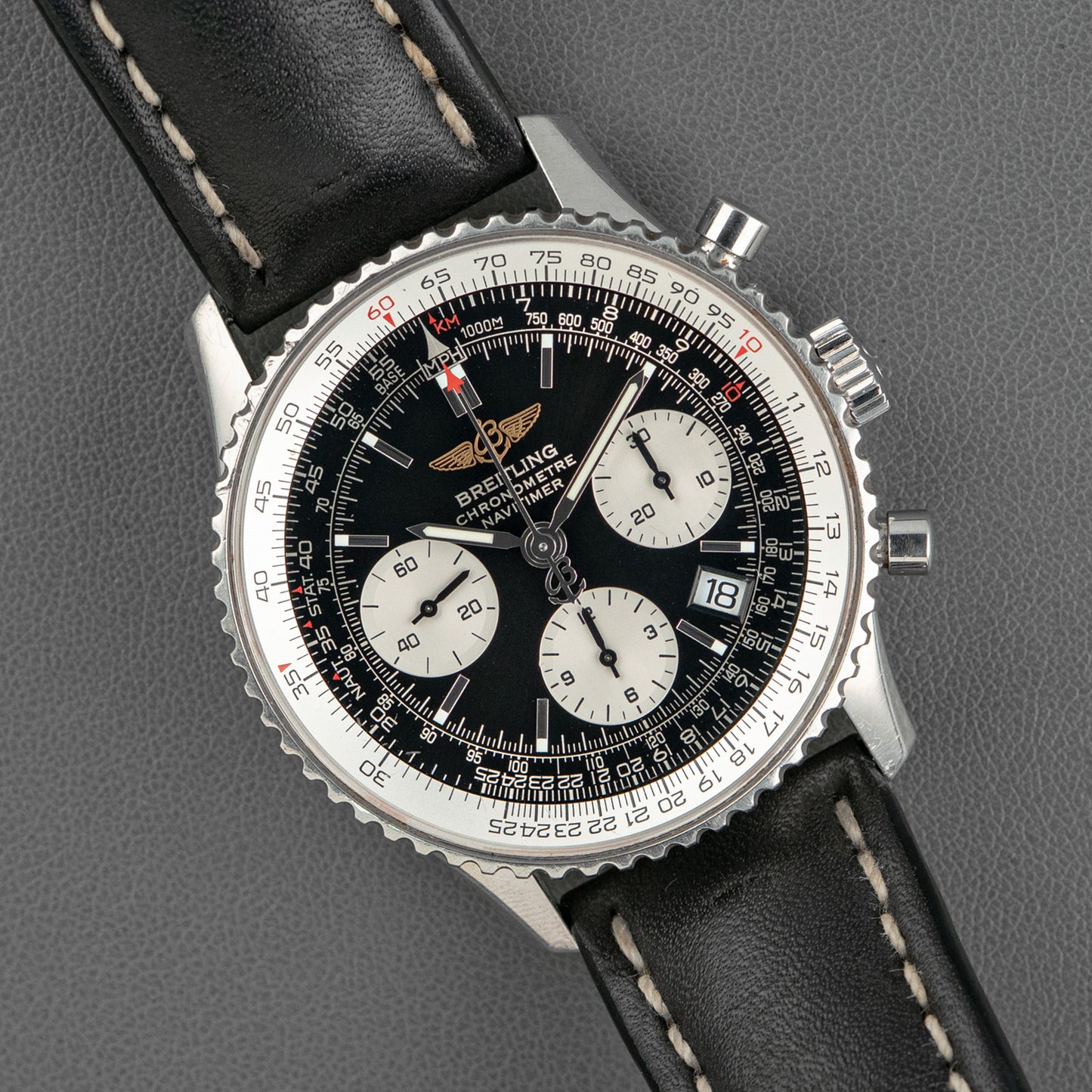 Breitling Navitimer A23322 Chronograph Black Calf 42mm