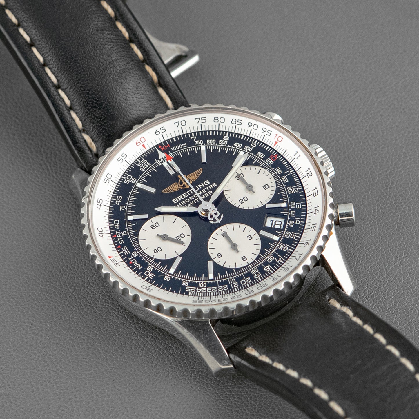 Breitling Navitimer A23322 Chronograph Black Calf 42mm