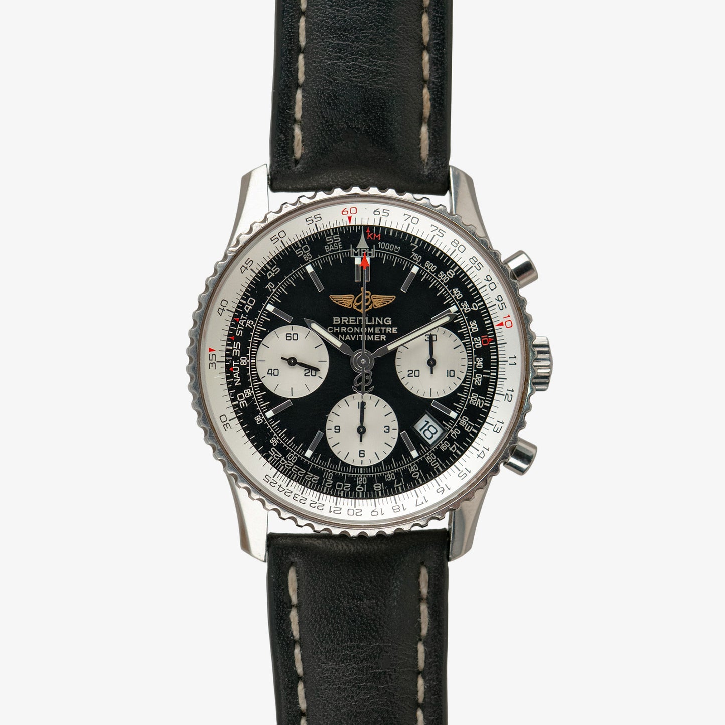 Breitling Navitimer A23322 Chronograph Black Calf 42mm