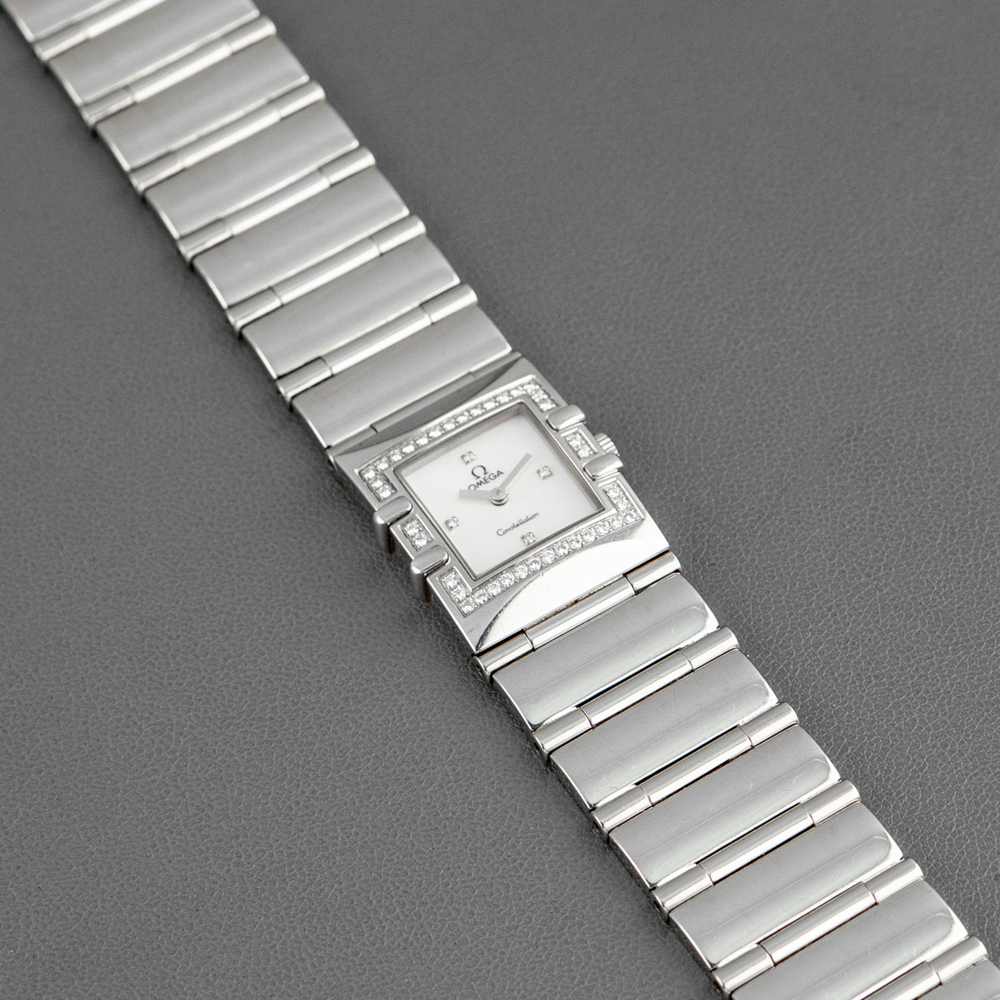 Omega Constellation Quadra Mother of Pearl Diamonds 20mm
