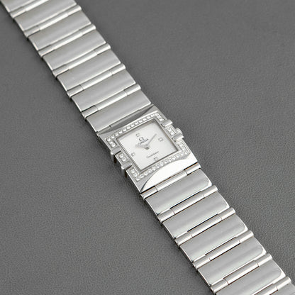 Omega Constellation Quadra Mother of Pearl Diamonds 20mm
