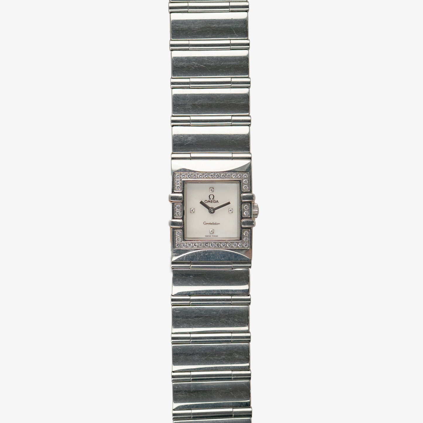 Omega Constellation Quadra Mother of Pearl Diamonds 20mm