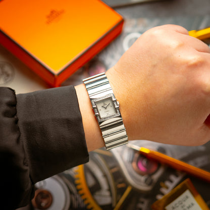 Omega Constellation Quadra Mother of Pearl Diamonds 20mm