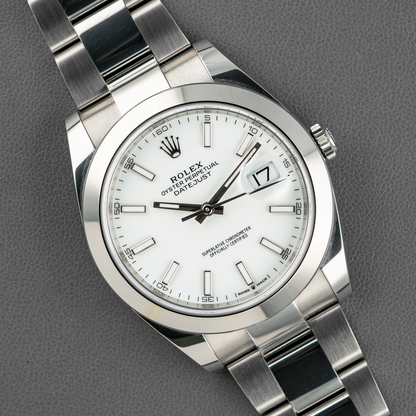 Rolex Datejust 41 126300 White Index Dial 41mm