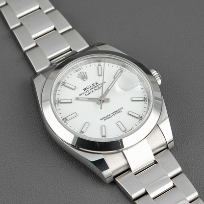 Rolex Datejust 41 126300 White Index Dial 41mm